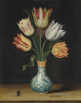 アンブロシウス・ボスチャート Painting - ワンリ花瓶のチューリップ アンブロシウス・ボスチャート